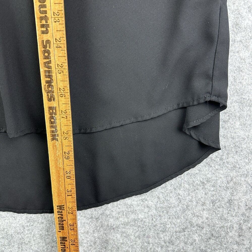 Torrid Blouse Top Womens Plus Size 2X Black Georgette Zip Career Office Hi Low* - Picture 9 of 13